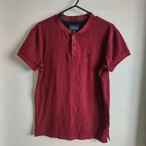 Men's Burgundy Short-Sleeve Marc Asher
